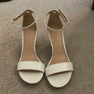 Kelly & Katie White Block Heels